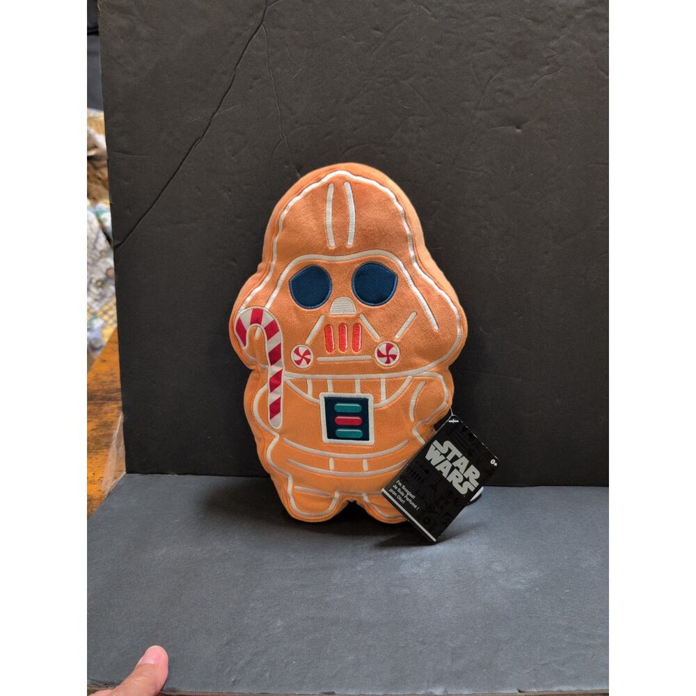 Disney Parks Darth Vader Holiday Cookie Plush Star Wars Gingerbread‎ W/Orig Tag